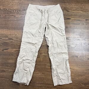 The North Face Pants Womens 12 Beige Lightweight Straight Leg Hiking Casual